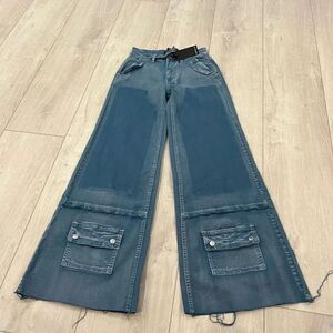 Forever 21 Acid Wash Belted Jeans size s